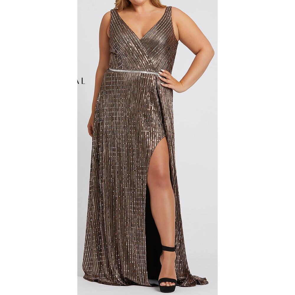 Mac Duggal 48988 Fabulouss Long Plus Size Prom Dress Gown Elegant Evening‎ 16W